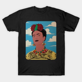 Frida Kahlo Acrylic Painting T-Shirt